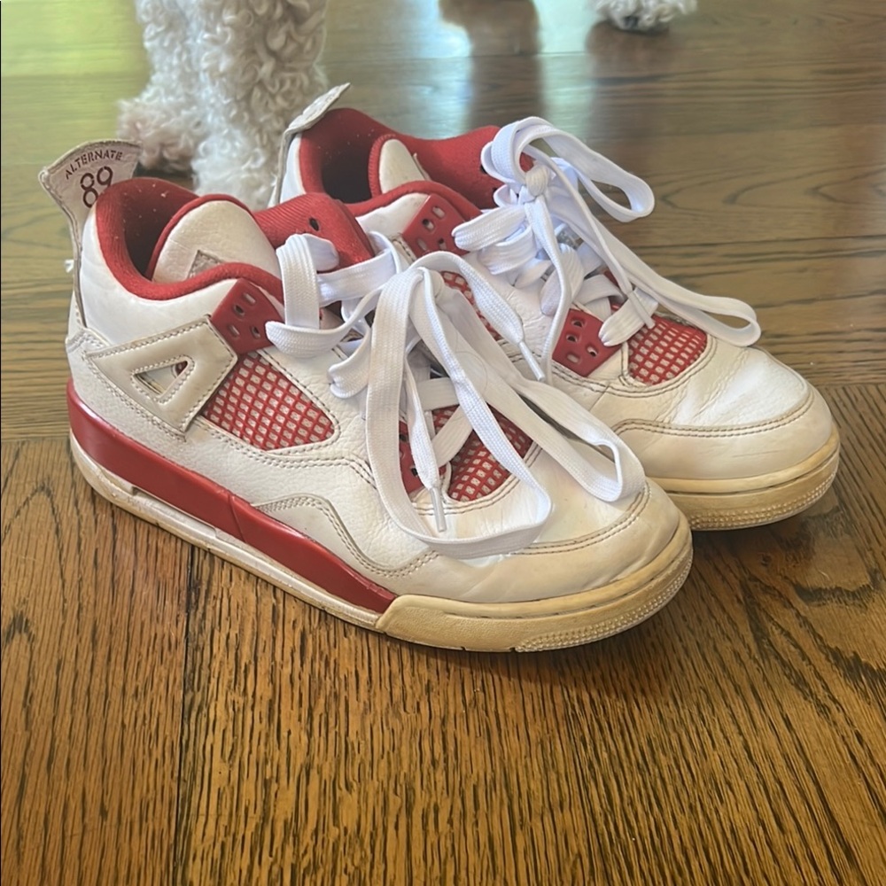 Jordan Red and White Retro Sneakers